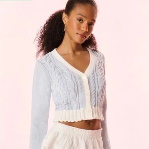 LoveShackFancy Hyacinth Cropped Cable Knit Cardigan✨